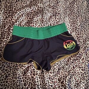 Colorful Logo Black Shorts